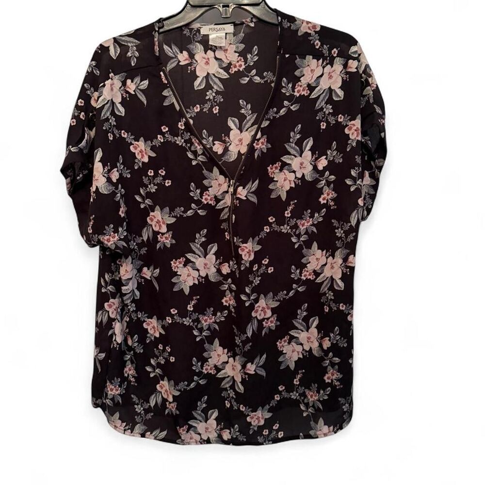 Unbranded Women's Black and Navy Blouse